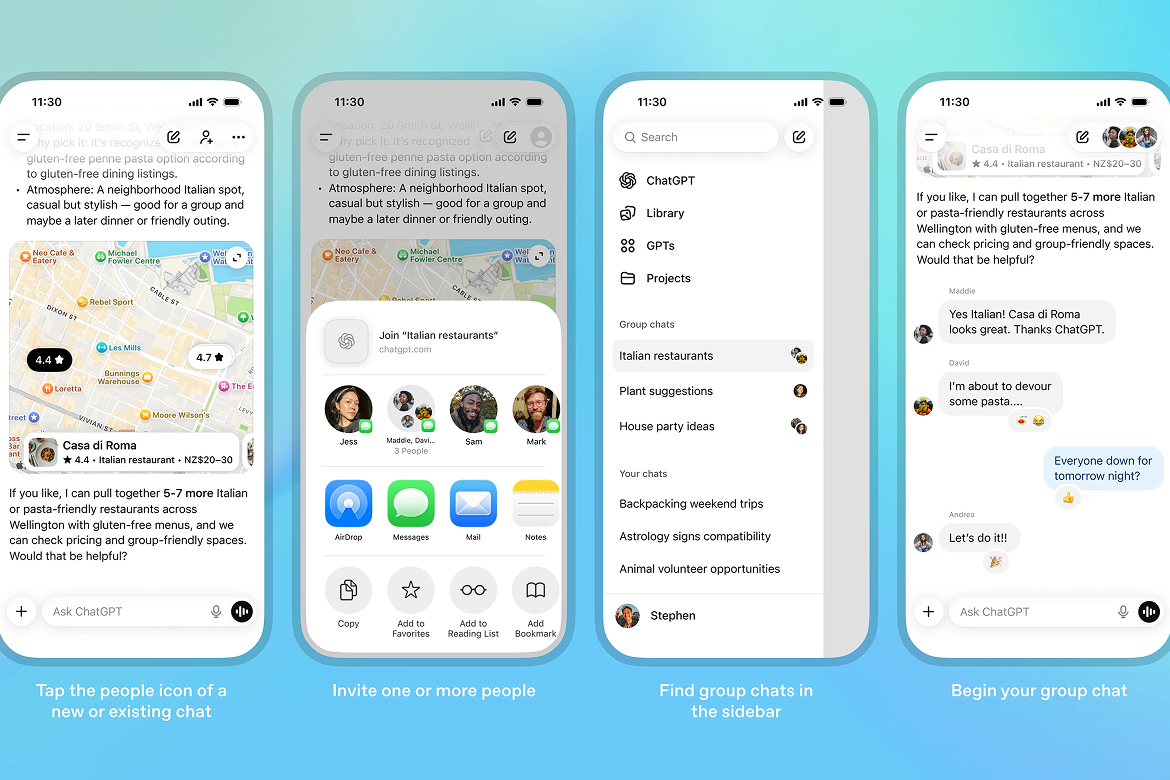 ChatGPT Launches Global Group Chats Across All Plans