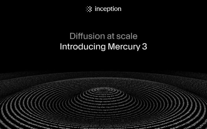 Inception Launches Mercury 3 With 1,068 Tokens per Second