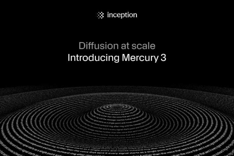 Inception Launches Mercury 3 With 1,068 Tokens per Second